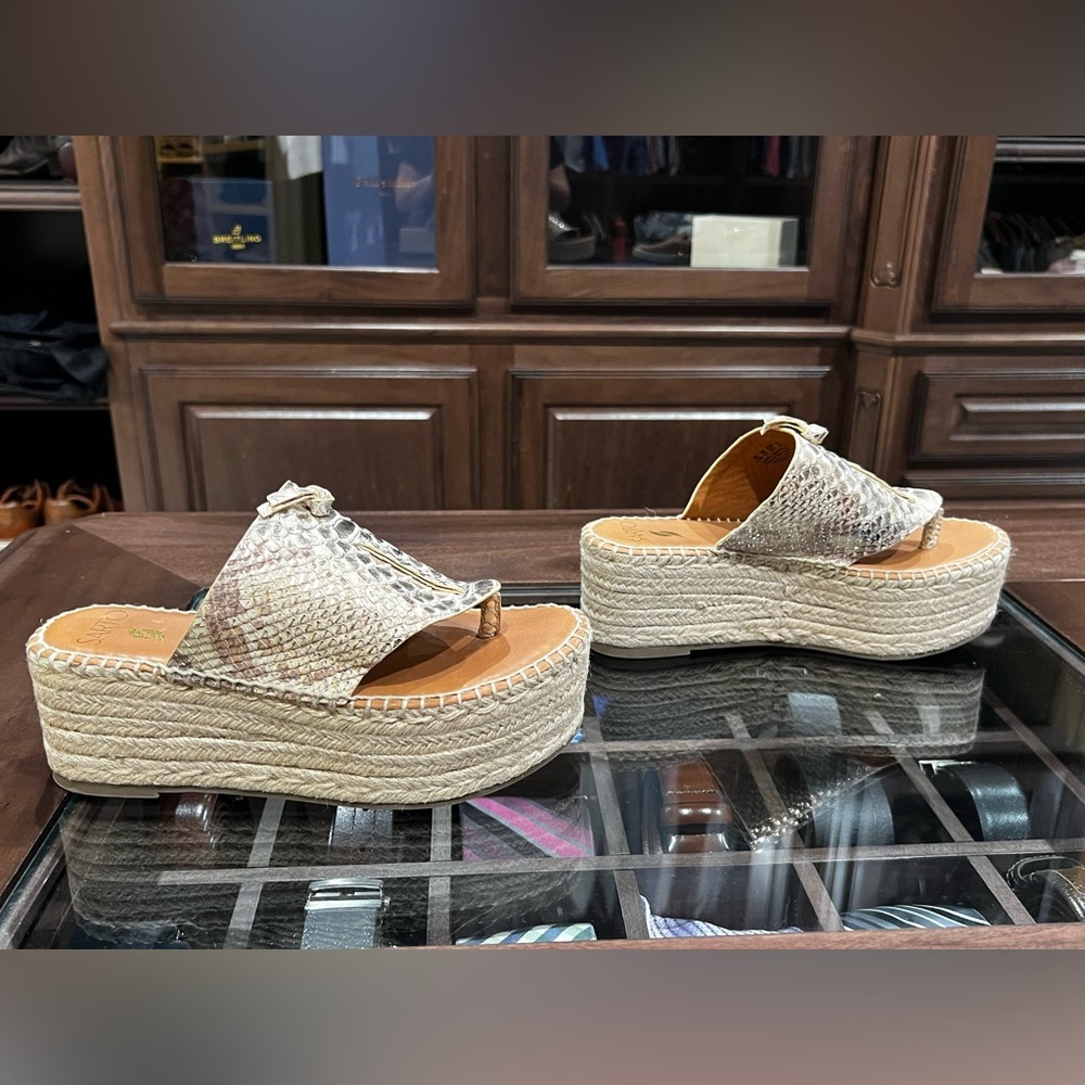 Sarto by Franco Sarto Metallic Espadrille Sandals - Picture 3 of 6